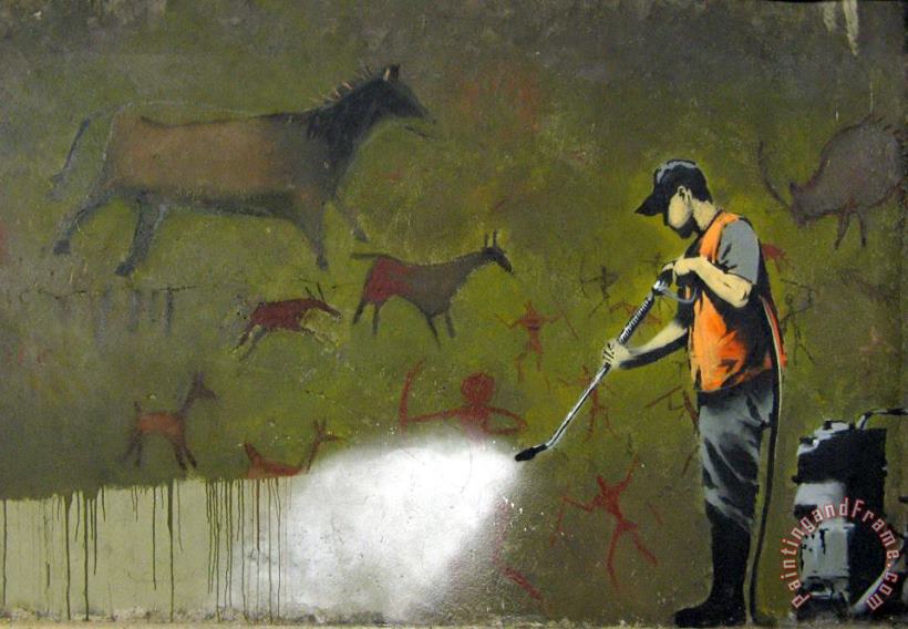 Whitewash painting - Banksy Whitewash Art Print