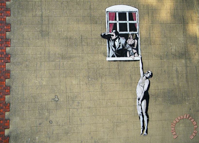 Banksy Window Lovers Park Street Art Painting