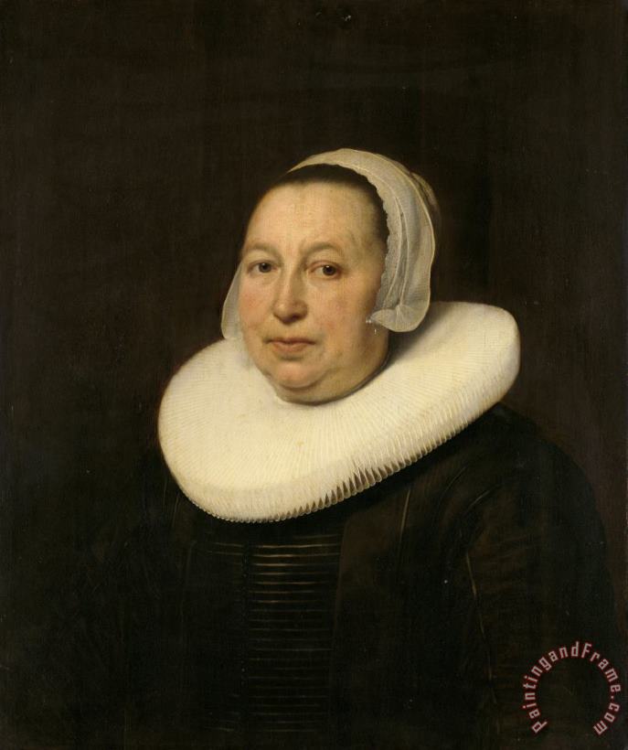 Portrait of Maria Pietersdr De Leest, Wife of Samuel Van Lansbergen painting - Bartholomeus Van Der Helst Portrait of Maria Pietersdr De Leest, Wife of Samuel Van Lansbergen Art Print
