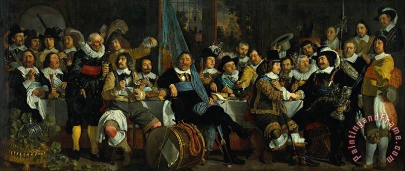 Bartholomeus Van Der Helst The Celebration of The Peace of Münster, 18 June 1648 in The Headquarters of The Crossbowman's Civi Art Print