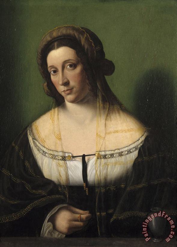 Bartolomeo Veneto Portrait of a Lady As Mary Magdalen Art Painting