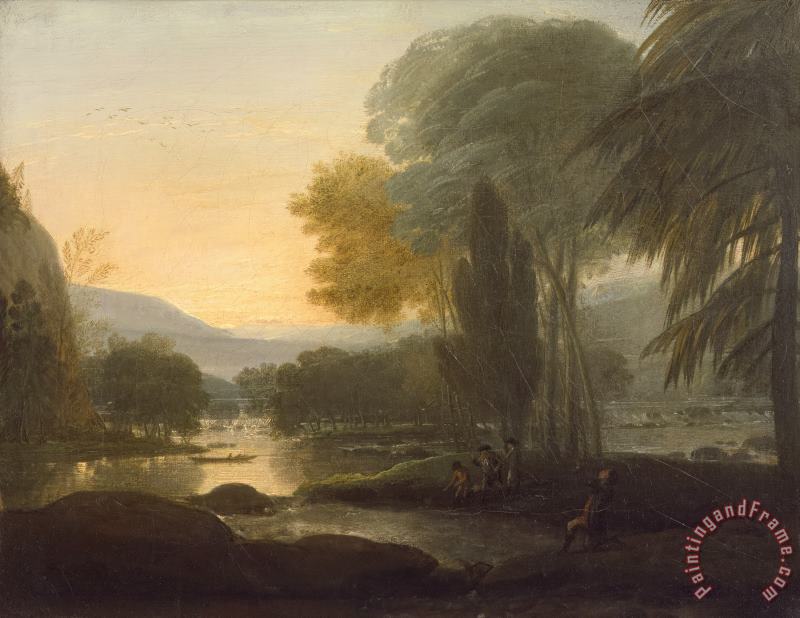 A View on The Susquehanna River painting - Benjamin West A View on The Susquehanna River Art Print