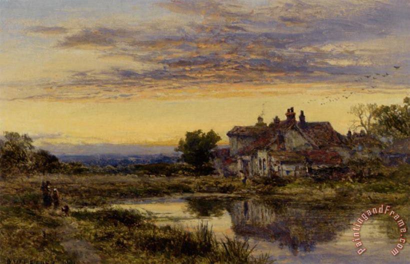 Benjamin Williams Leader A Lonely Homestead Art Painting