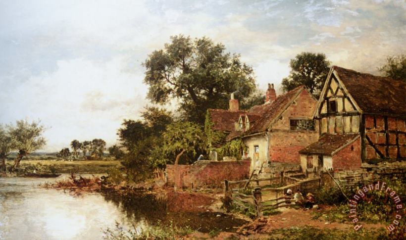 Benjamin Williams Leader An Old Worcestershire Manor House Art Painting