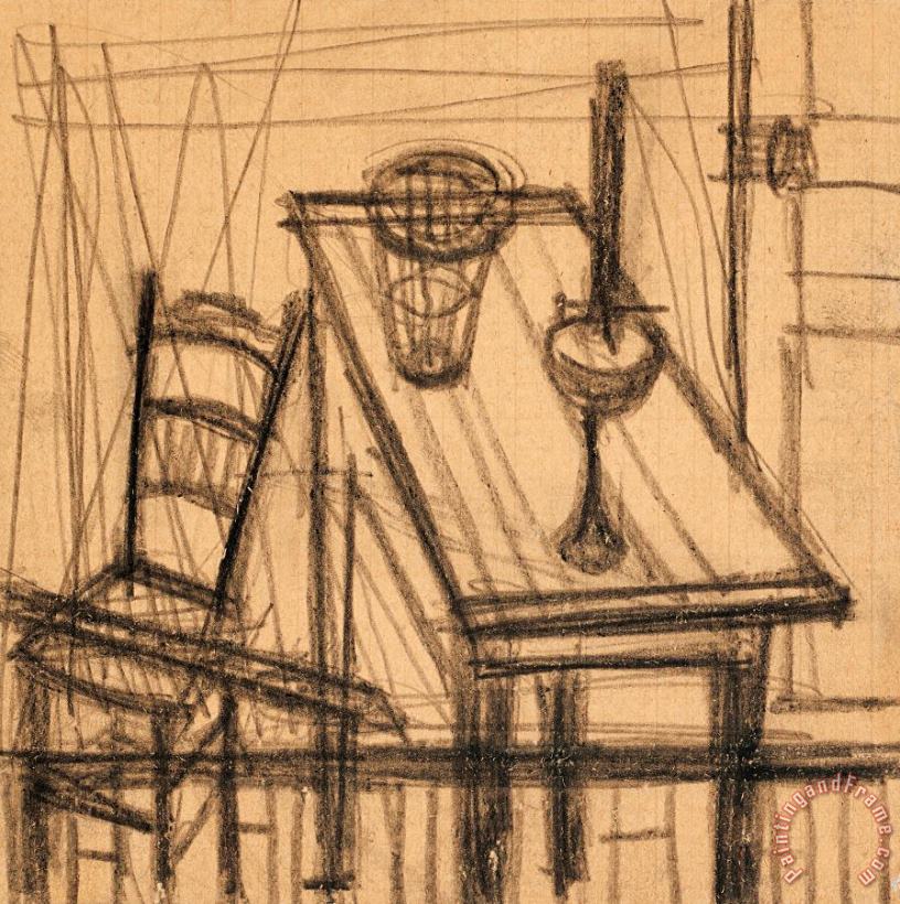 Les Chants De Maldoror, Table Et Chaise Dans Un Interieur painting - Bernard Buffet Les Chants De Maldoror, Table Et Chaise Dans Un Interieur Art Print Les Chants De Maldoror, Table Et Chaise Dans Un Interieur painting - Bernard Buffet Les Chants De Maldoror, Table Et Chaise Dans Un Interieur Art Print