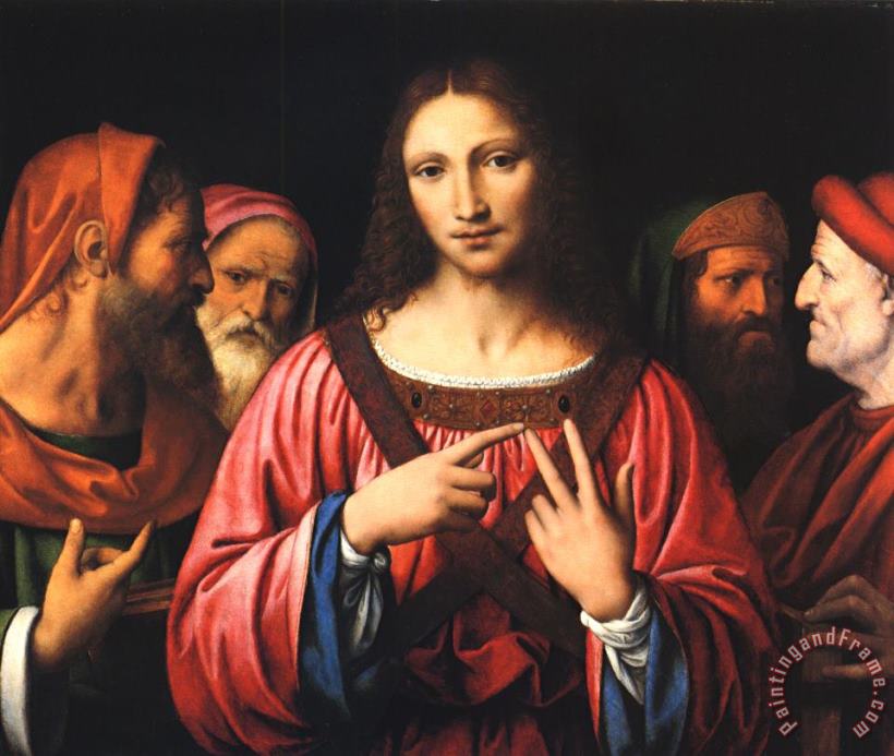 Christ Disputing with The Doctors painting - Bernardino Luini Christ Disputing with The Doctors Art Print