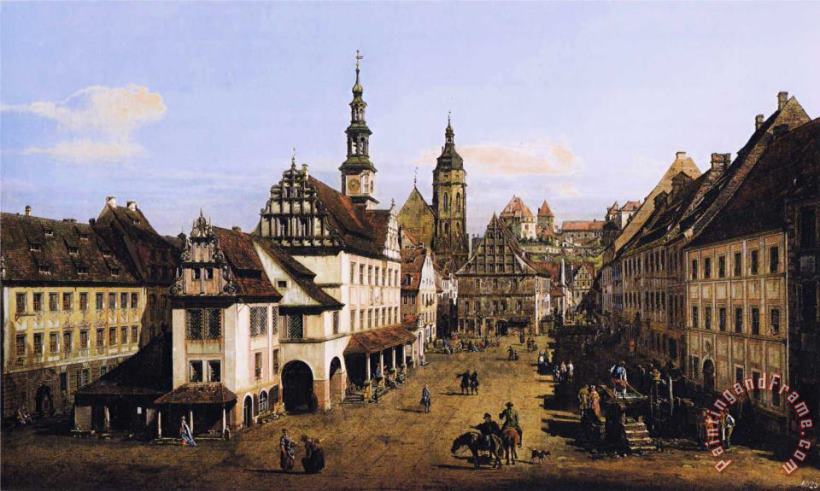 Bernardo Bellotto The Marketplace at Pirna Art Print