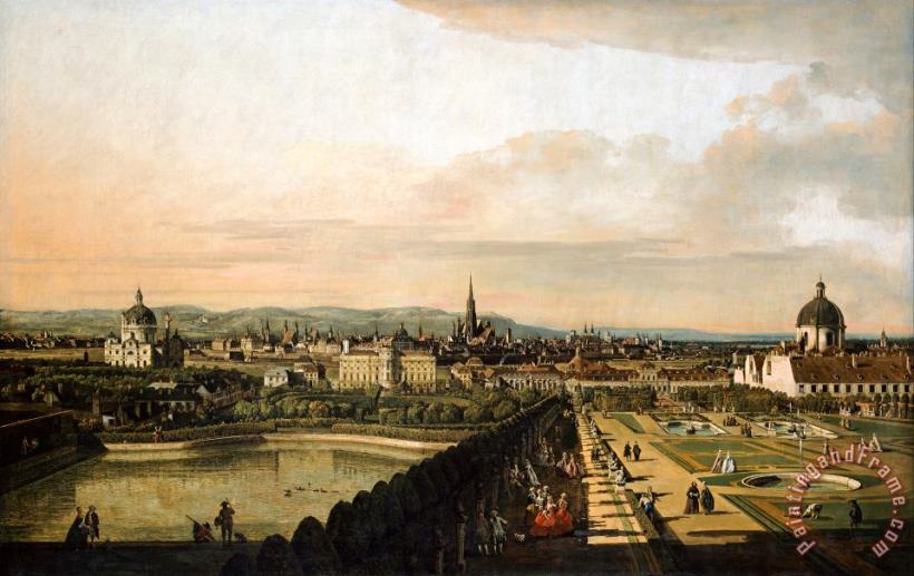 Vienna Viewed From The Belvedere Palace painting - Bernardo Bellotto Vienna Viewed From The Belvedere Palace Art Print