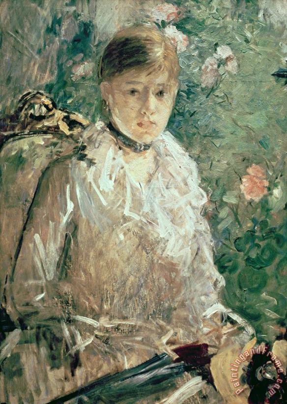 Portrait of a Young Lady painting - Berthe Morisot Portrait of a Young Lady Art Print