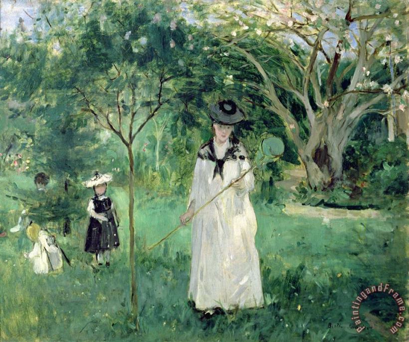 Berthe Morisot The Butterfly Hunt Art Painting