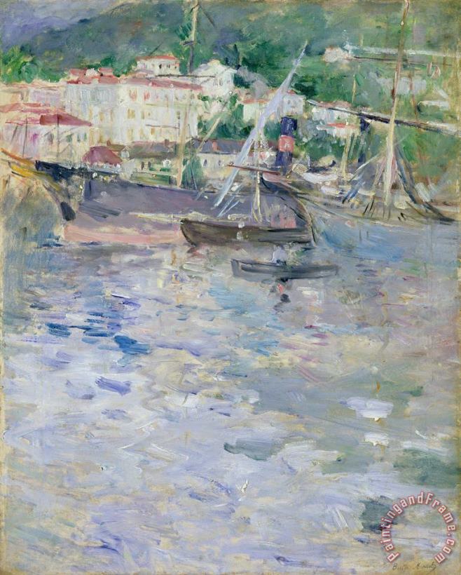 The Port at Nice painting - Berthe Morisot The Port at Nice Art Print