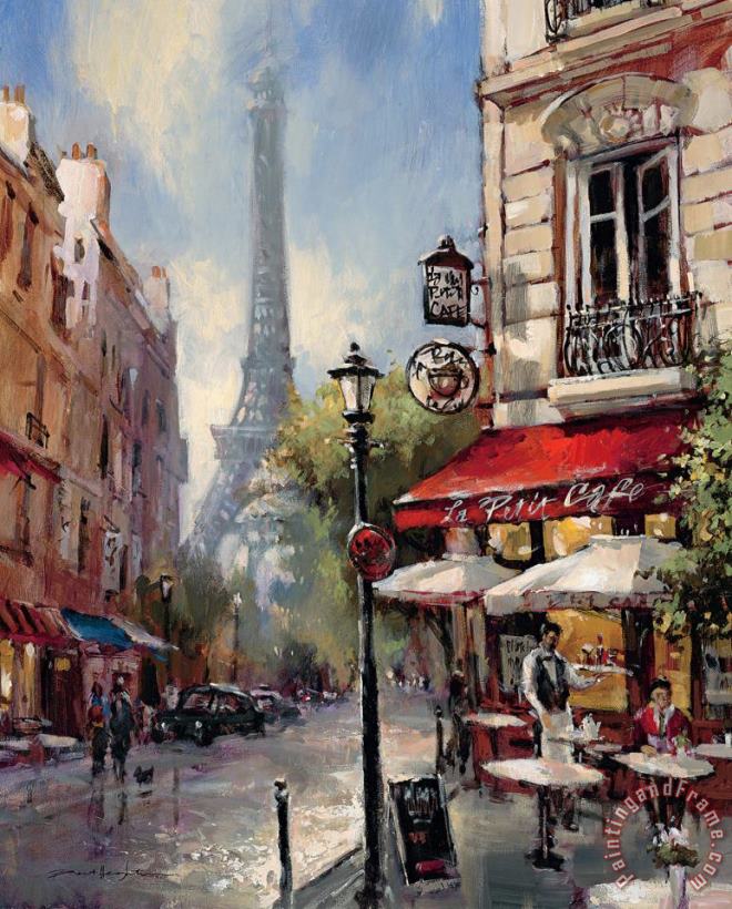 Tour De Eiffel View painting - brent heighton Tour De Eiffel View Art Print