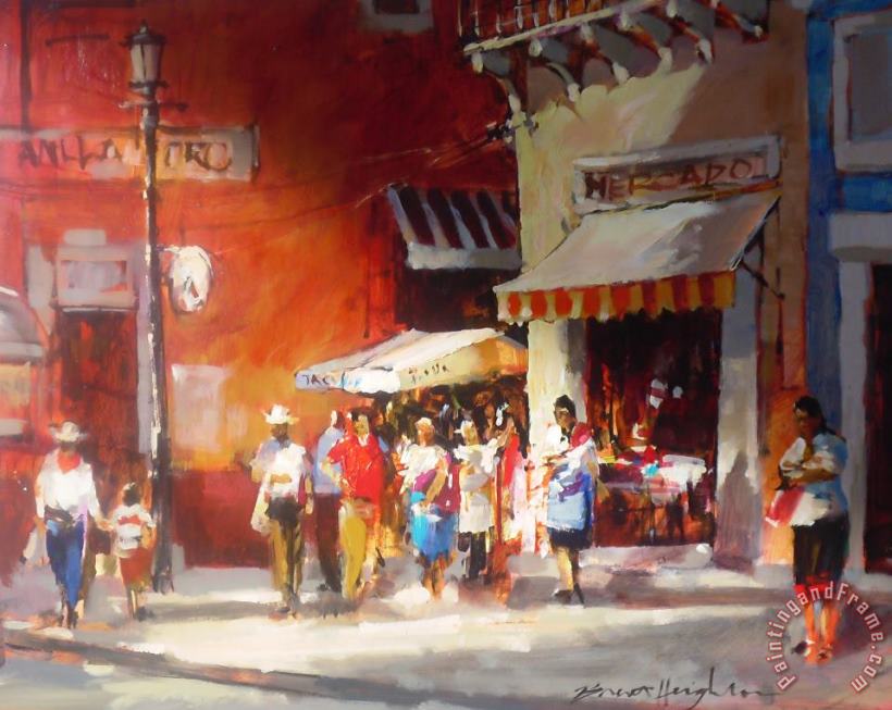 Waiting for 4:15 painting - brent heighton Waiting for 4:15 Art Print