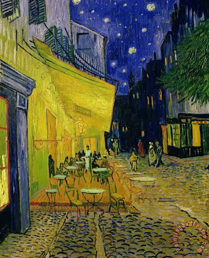 Vincent van Gogh painting - Cafe Terrace Arles Vincent van Gogh Art Print