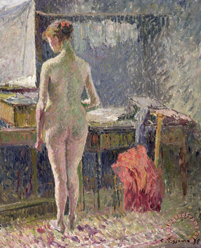 Camille Pissarro Female Nude Seen From The Back Art Painting