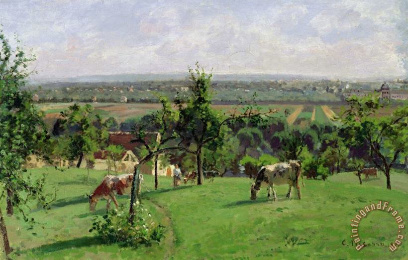 Hillside of Vesinet painting - Camille Pissarro Hillside of Vesinet Art Print