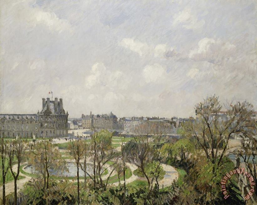 Jardin Des Tuileries, Spring Morning painting - Camille Pissarro Jardin Des Tuileries, Spring Morning Art Print