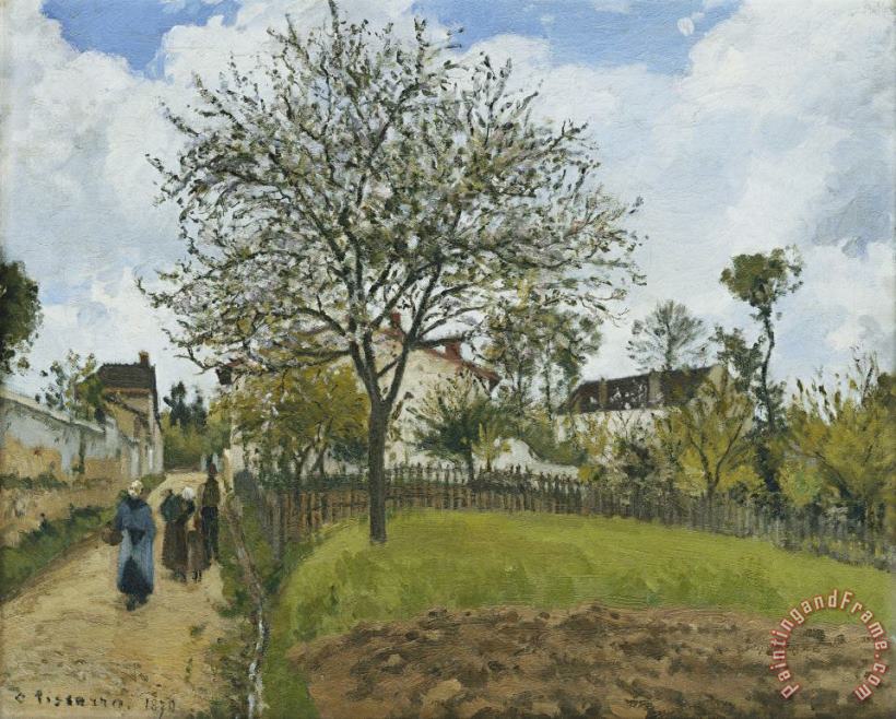 Landscape in Louveciennes painting - Camille Pissarro Landscape in Louveciennes Art Print