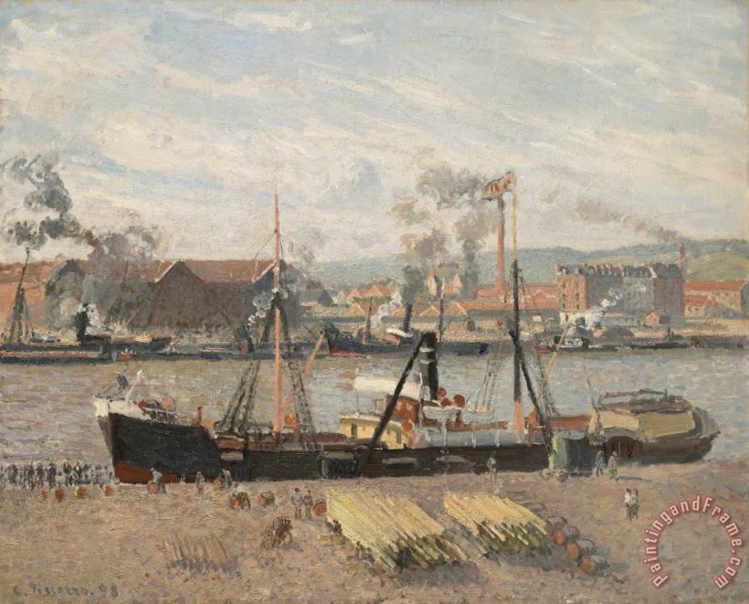 Camille Pissarro Port of Rouen Art Print