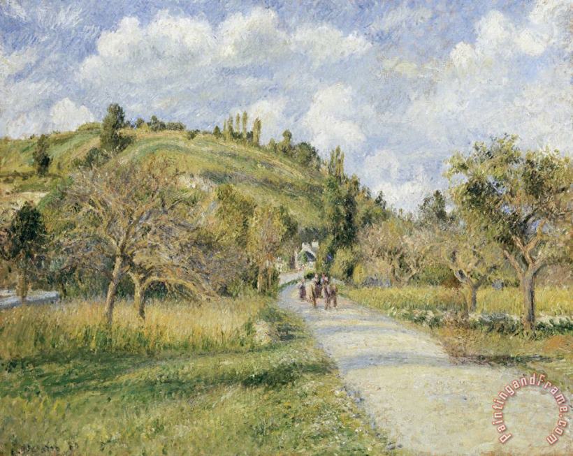 Camille Pissarro The Highway (la Cote Du Valhermeil, Auvers Sur Oise) Art Painting