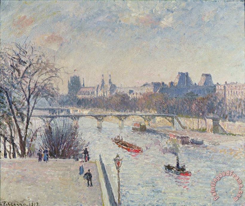 Camille Pissarro The Louvre Art Painting