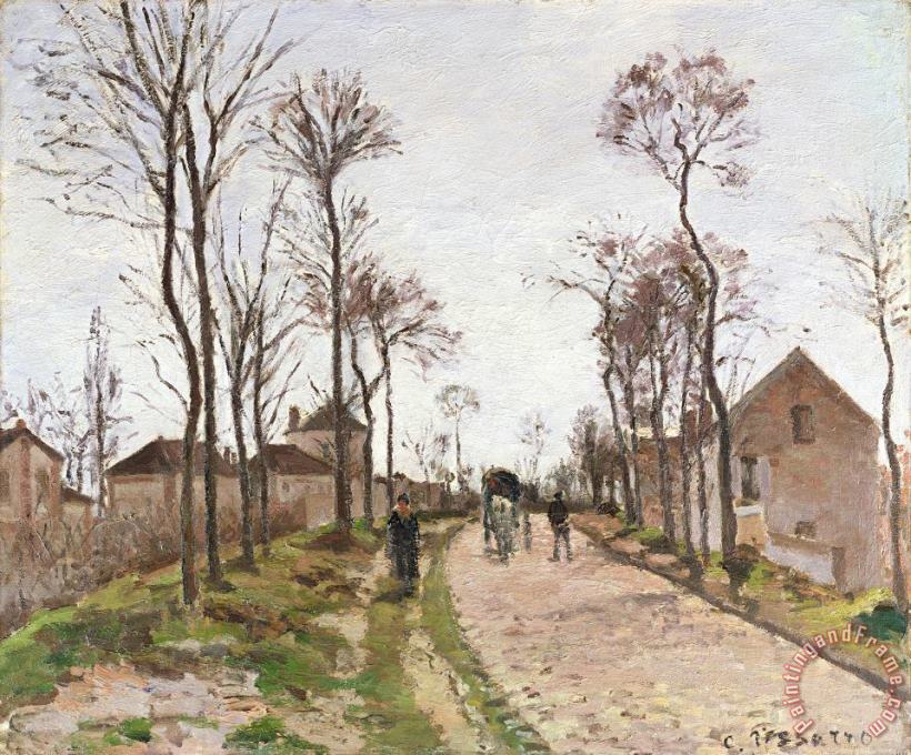 The Road to Saint Cyr at Louveciennes painting - Camille Pissarro The Road to Saint Cyr at Louveciennes Art Print