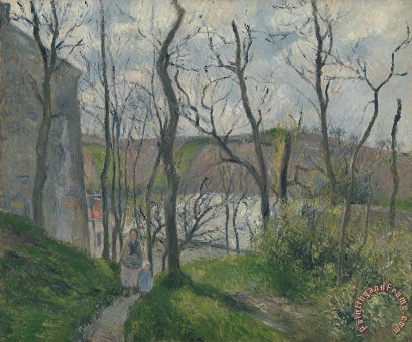 The Royal Palace at The Hermitage, Pontoise (paysage a Pointoise) painting - Camille Pissarro The Royal Palace at The Hermitage, Pontoise (paysage a Pointoise) Art Print