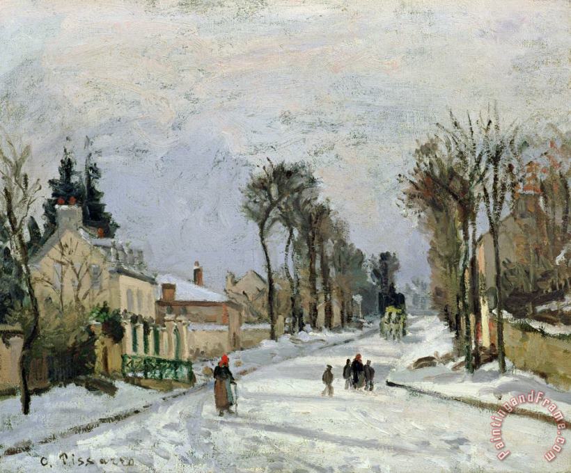 Camille Pissarro The Versailles Road at Louveciennes Art Painting