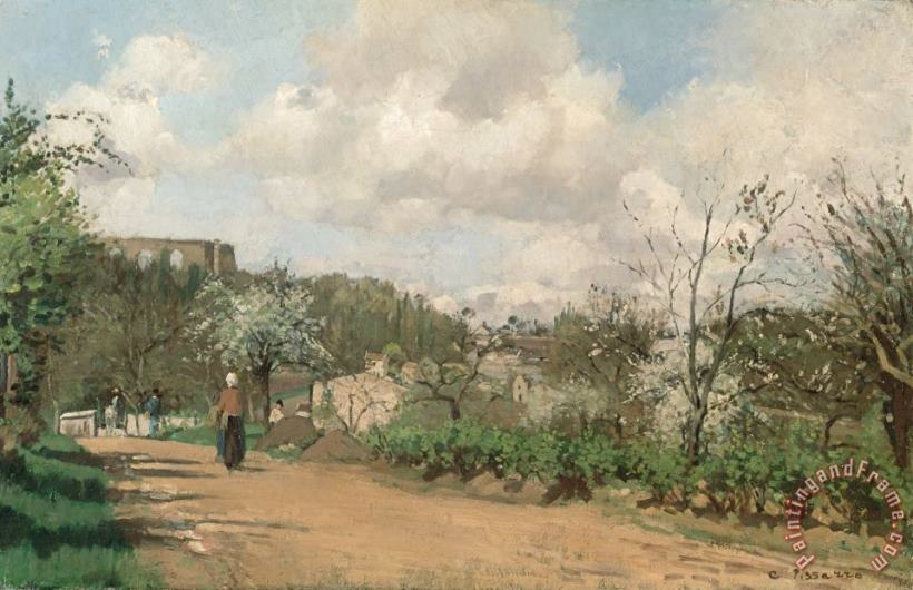 Camille Pissarro View From Louveciennes Art Painting