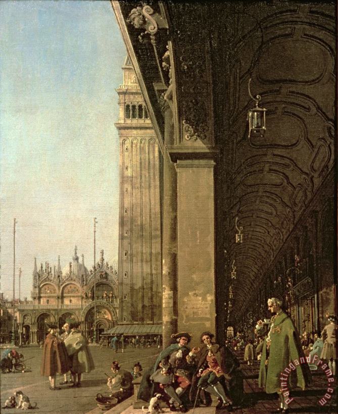 Canaletto Piazza di San Marco and the Colonnade of the Procuratie Nuove Art Print