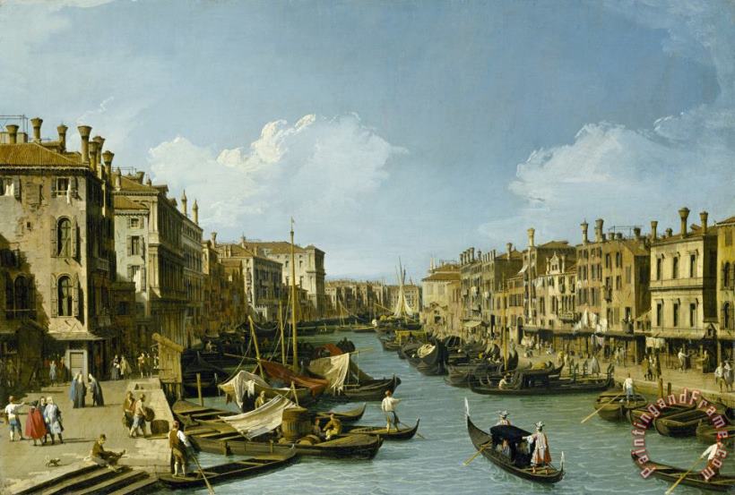 The Grand Canal Near The Rialto Bridge, Venice, C. 1730 painting - Canaletto The Grand Canal Near The Rialto Bridge, Venice, C. 1730 Art Print