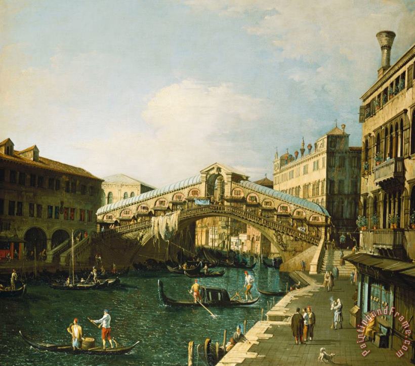 The Grand Canal Venice painting - Canaletto The Grand Canal Venice Art Print