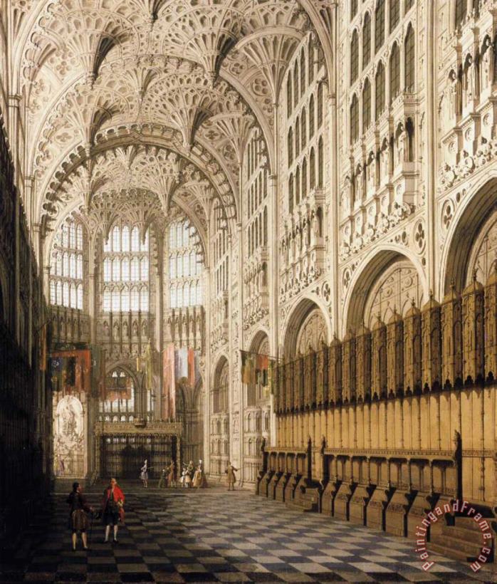 Canaletto The Interior of Henry Vii's Chapel in Westminster Abbey Art Painting