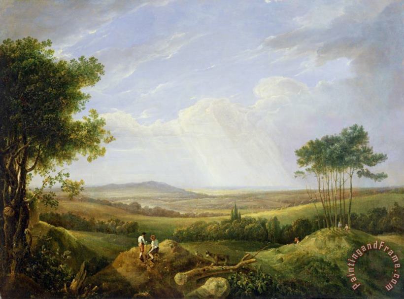 Landscape with Figures painting - Captain Thomas Hastings Landscape with Figures Art Print
