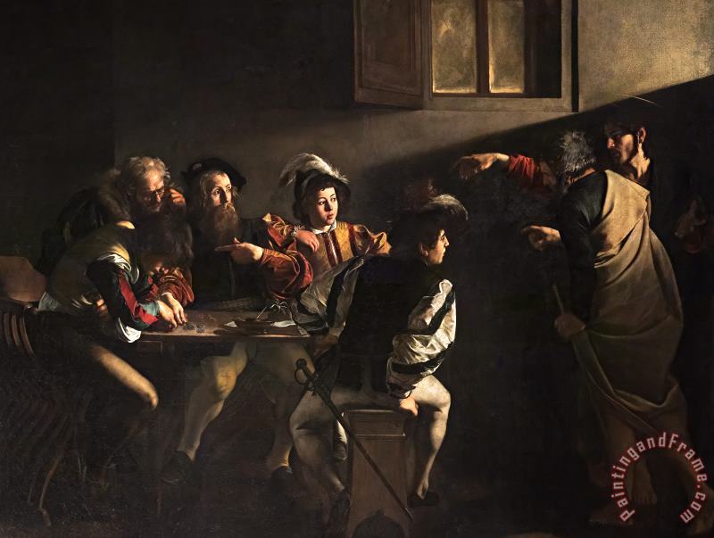 Caravaggio Calling of St. Matthew Art Print