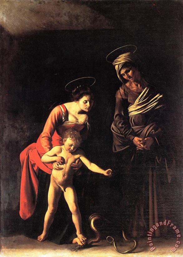 Caravaggio Madonnadeipalafrenieri 1606 Art Print