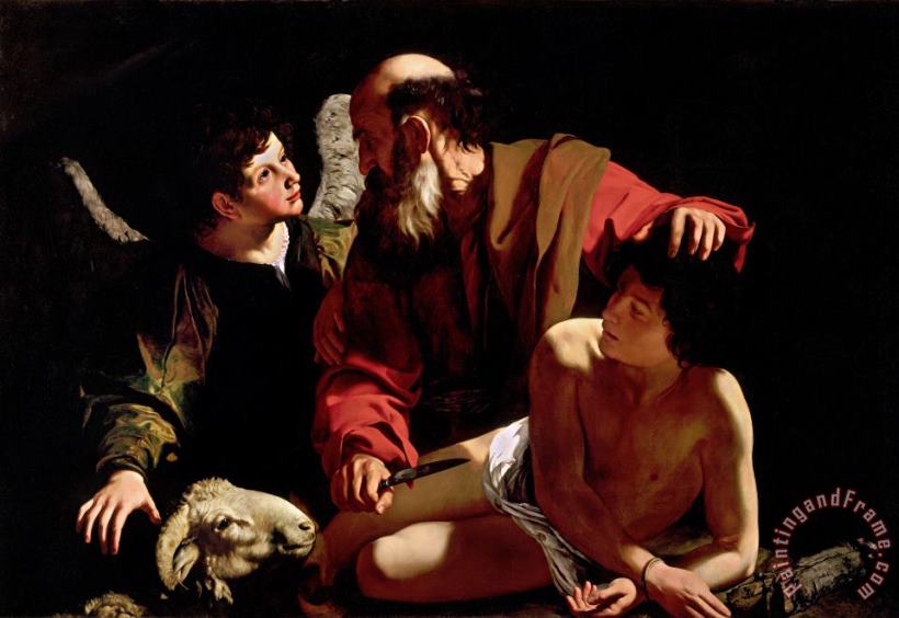 Sacrifice of Isaac painting - Caravaggio Sacrifice of Isaac Art Print