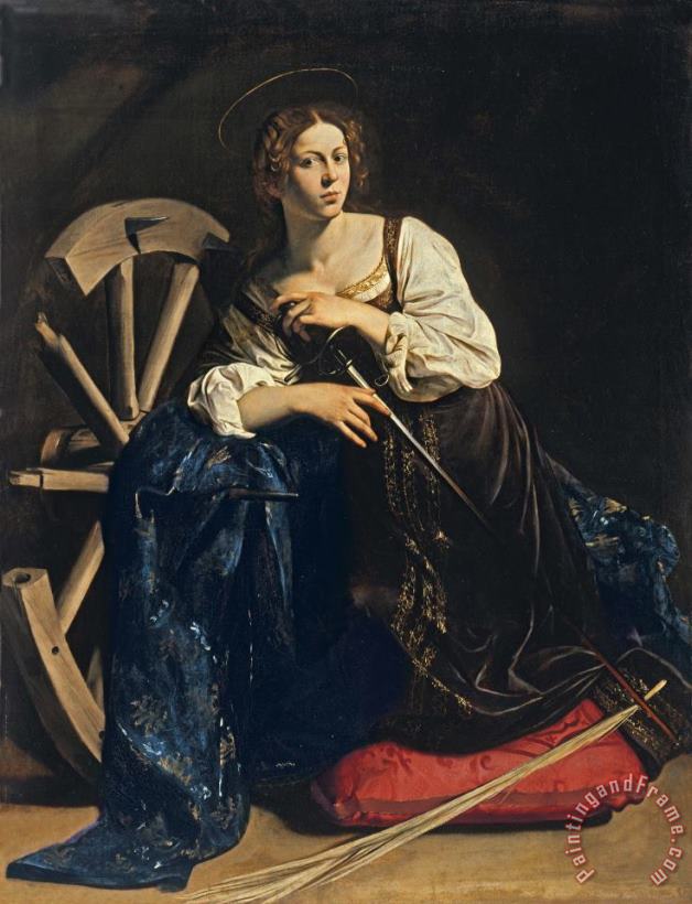 Caravaggio Svata Katerina Alexandijska Art Print