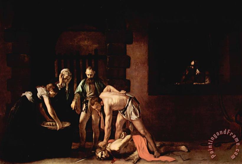 The Beheading of St. John The Baptist painting - Caravaggio The Beheading of St. John The Baptist Art Print The Beheading of St. John The Baptist painting - Caravaggio The Beheading of St. John The Baptist Art Print