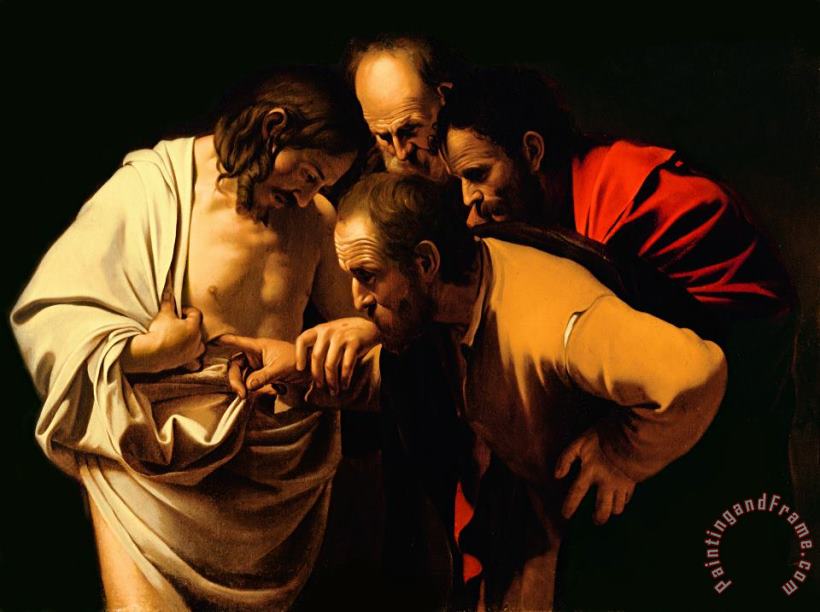 The Incredulity of Saint Thomas painting - Caravaggio The Incredulity of Saint Thomas Art Print