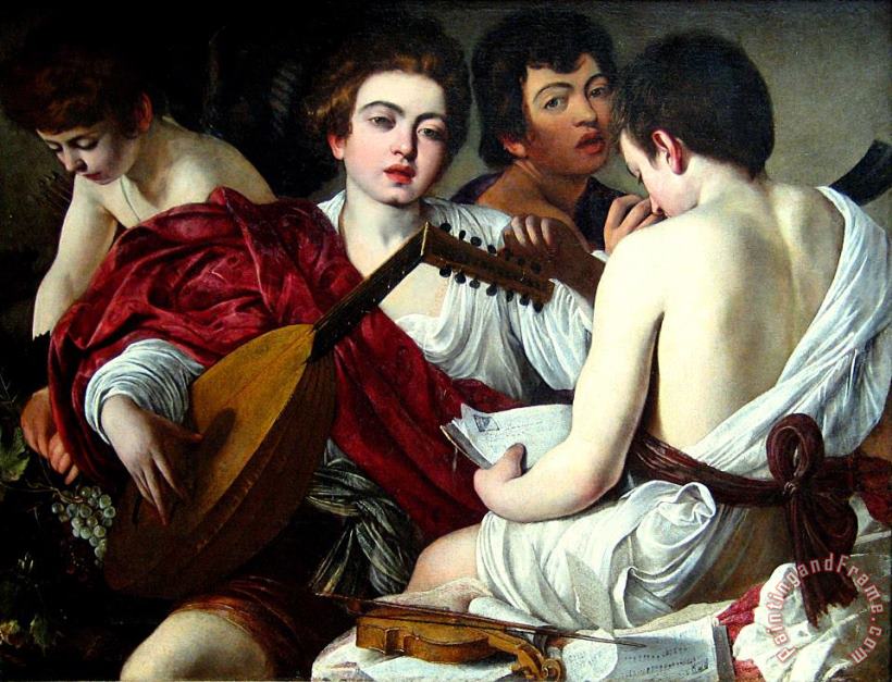 The Musicians painting - Caravaggio The Musicians Art Print
