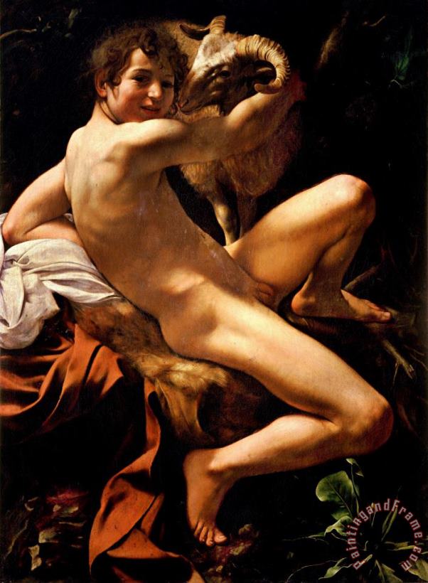 Youth With Ram painting - Caravaggio Youth With Ram Art Print
