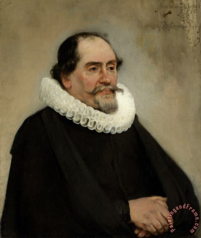 Carel Fabritius Portrait of Abraham De Potter, Amsterdam Silk Merchant Art Painting