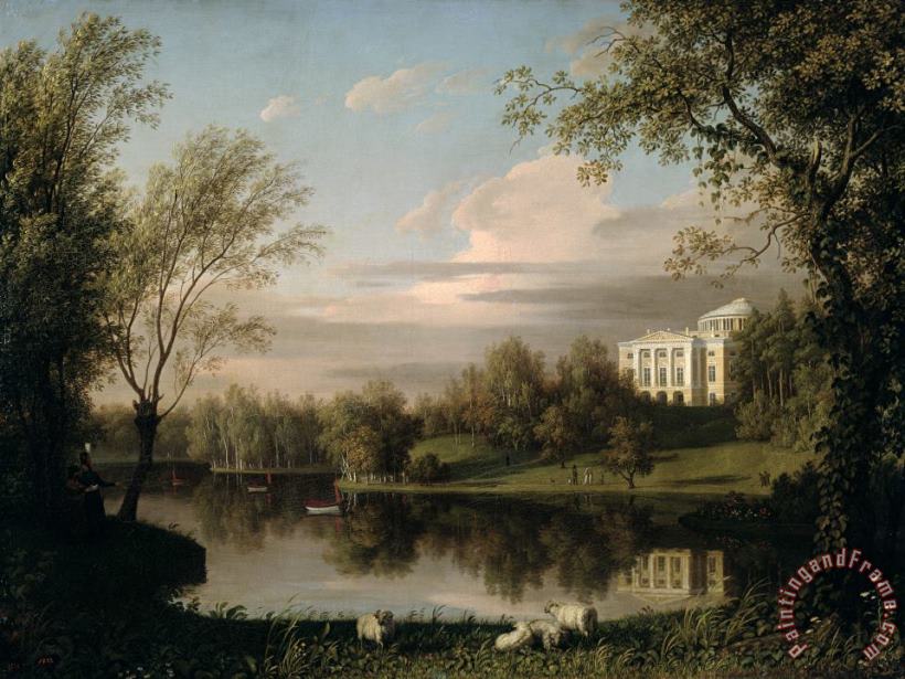 Carl Ferdinand von Kugelgen View of the Pavlovsk Palace Art Painting