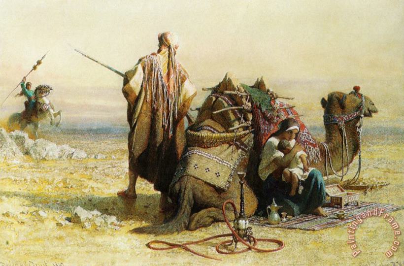 Carl Haag Danger in The Desert Art Painting