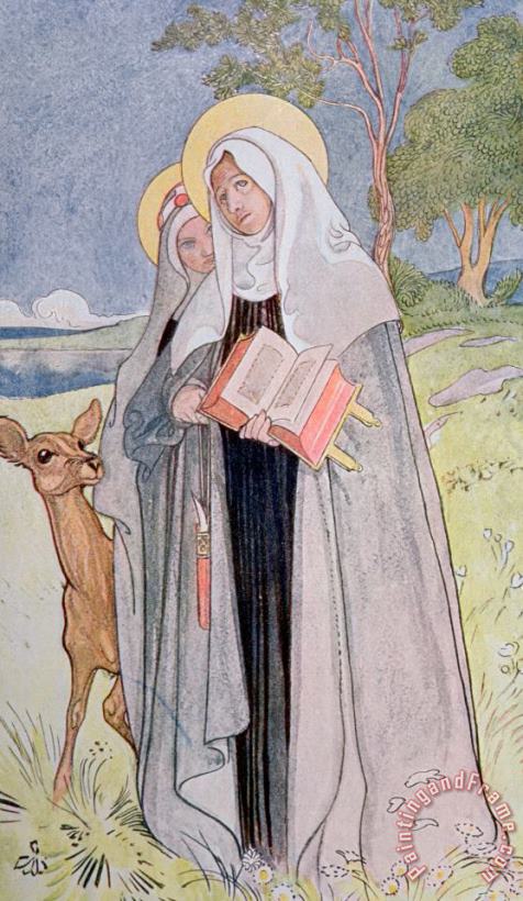 St Bridget Of Sweden painting - Carl Larsson St Bridget Of Sweden Art Print