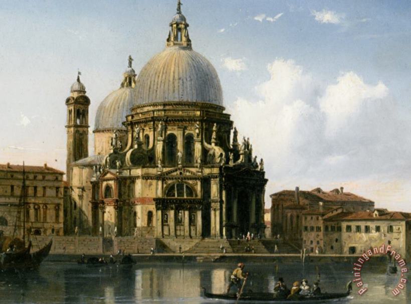 Carlo Bossoli Santa Maria Della Salute Venice Art Painting
