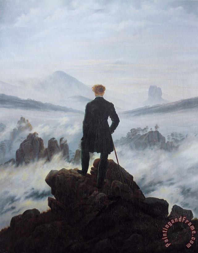 Caspar David Friedrich Wanderer Above The Sea of Fog Art Painting