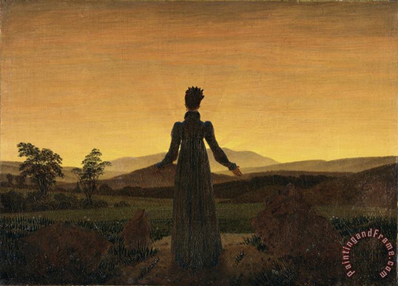 Caspar David Friedrich Woman Before The Rising Sun (woman Before The Setting Sun) Art Painting