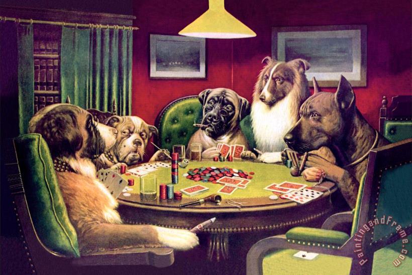 A Bold Bluff Dogs Playing Poker painting - cassius marcellus coolidge A Bold Bluff Dogs Playing Poker Art Print A Bold Bluff Dogs Playing Poker painting - cassius marcellus coolidge A Bold Bluff Dogs Playing Poker Art Print